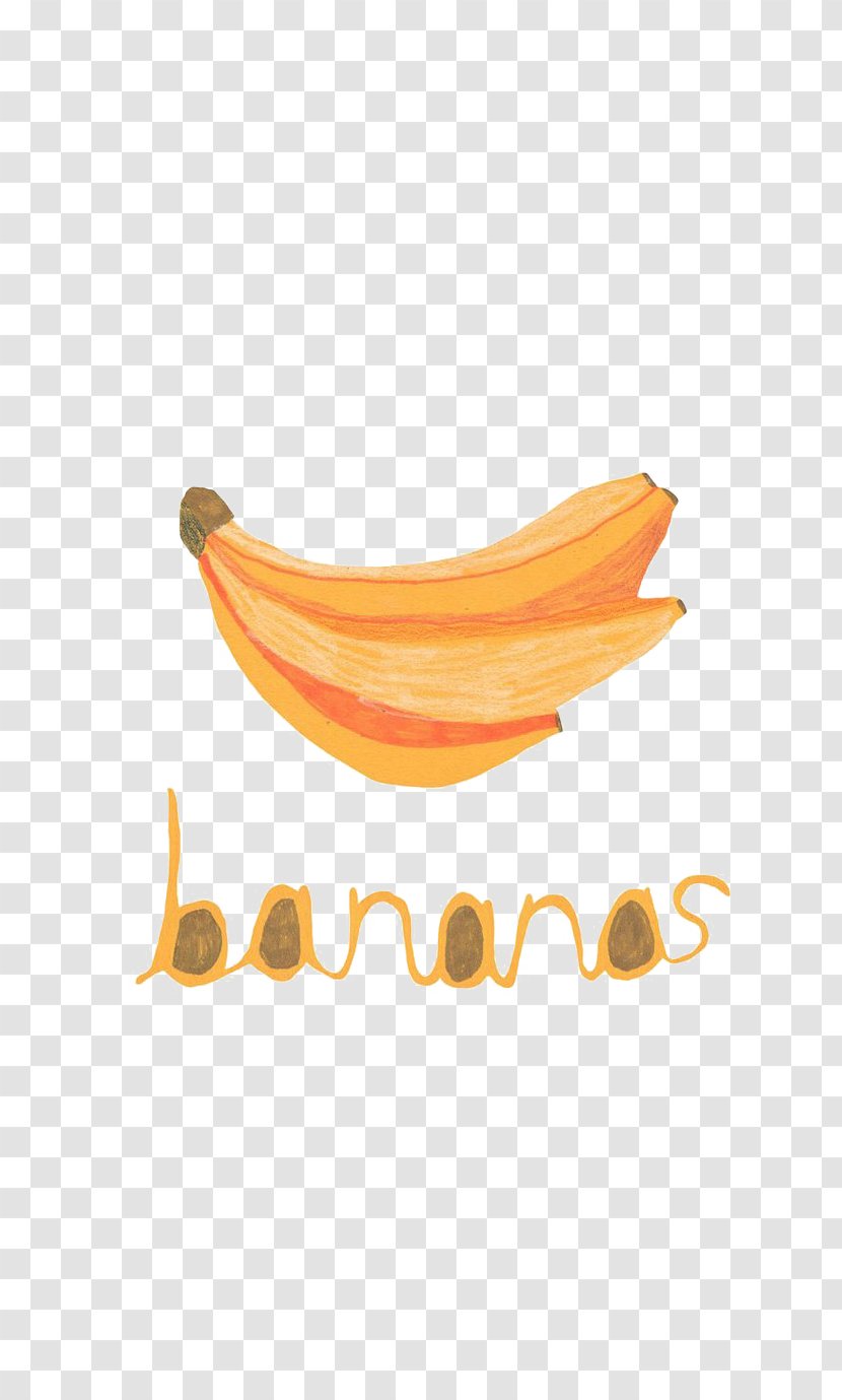 Banana Wallpaper - Text - Fresh And Lovely Hand-painted Transparent PNG