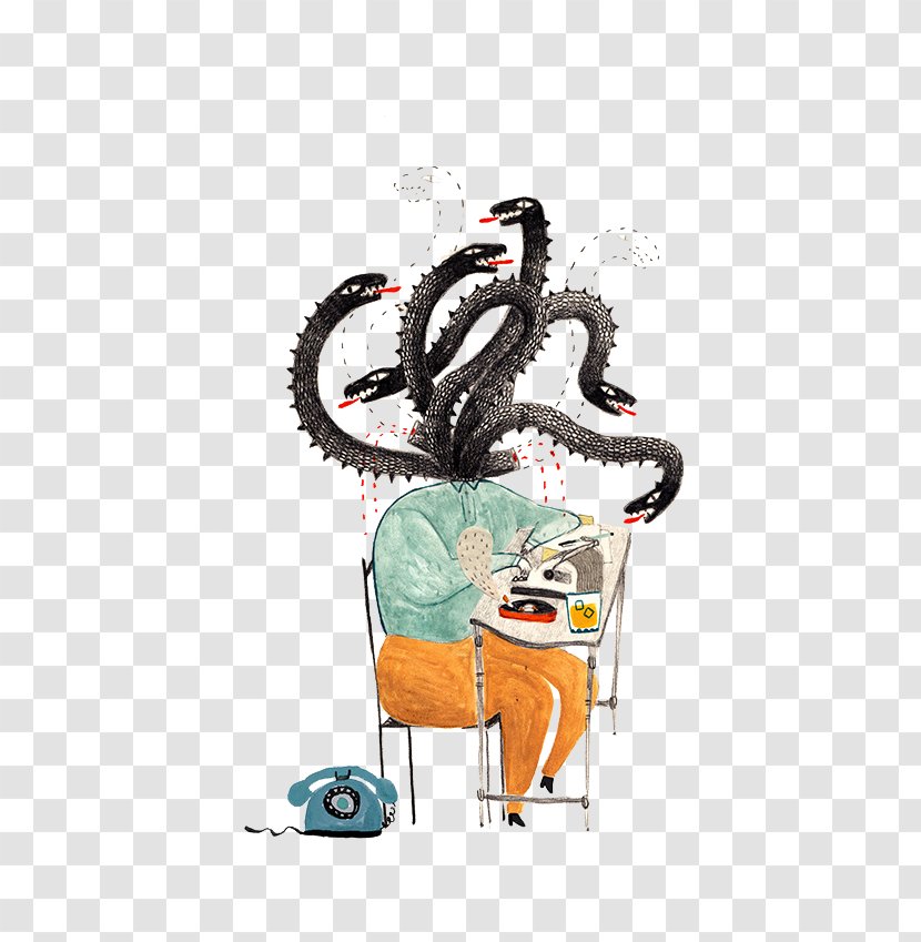 Cartoon Illustrator Illustration - Art - Bull Snake Transparent PNG