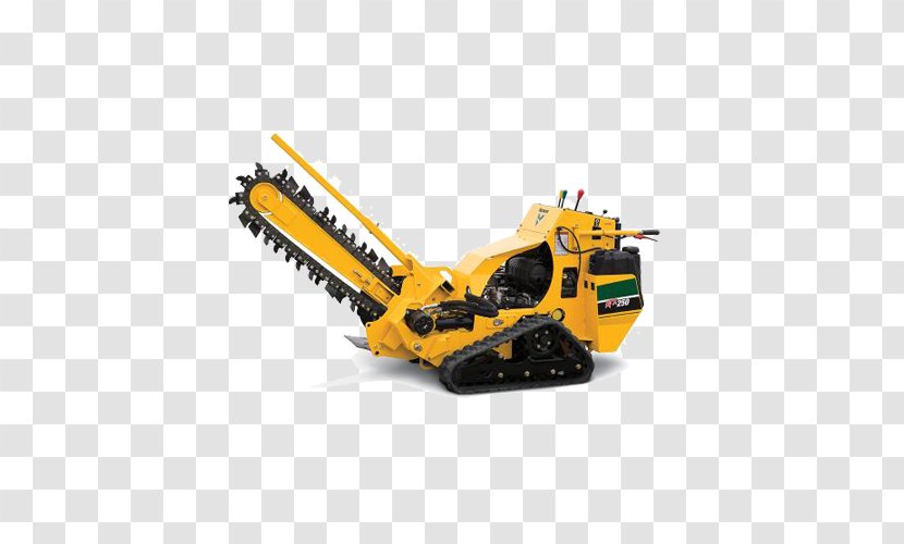 Trencher Caterpillar Inc. Heavy Machinery Equipment Rental Skid-steer Loader - Machine - Trench Transparent PNG