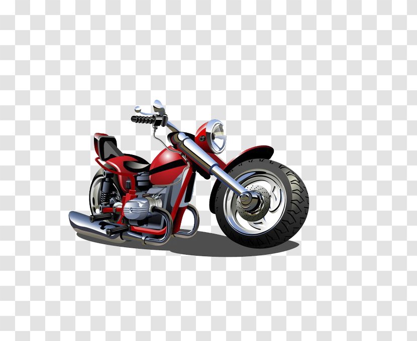 Scooter Motorcycle Cartoon Clip Art - Accessories - Red Transparent PNG
