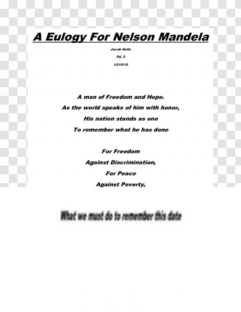 Heat Transfer Work So White, Soft, Sweet Is She Essay - Watercolor - Nelson Mandela Transparent PNG