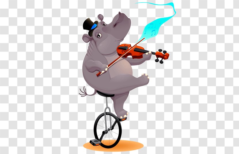 Hippopotamus Unicycle Clip Art - Istock - Juggling Transparent PNG