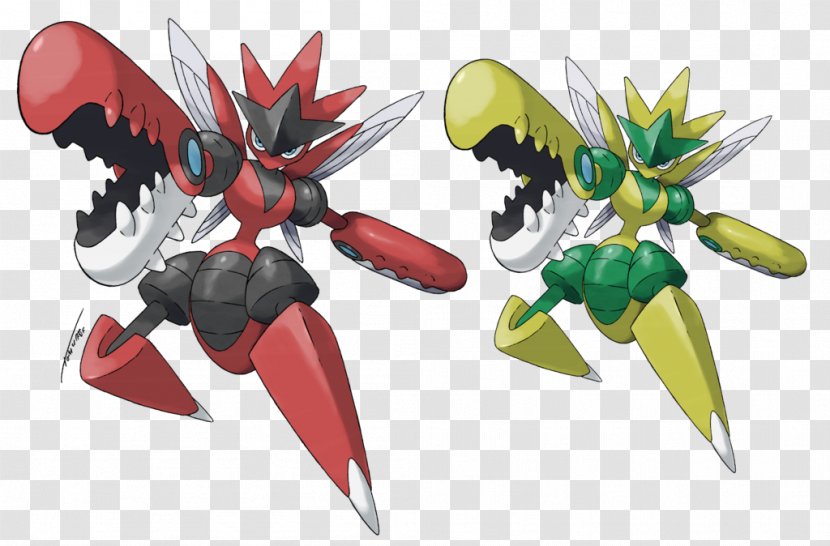 Pokémon X And Y Scizor Art Pokédex - Pollinator - Heracross Transparent PNG