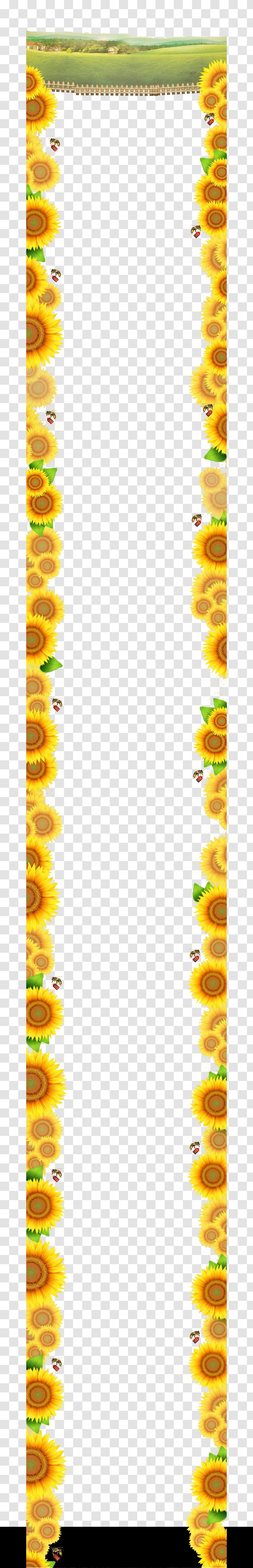 Yellow Area Angle Pattern - Symmetry - Sunflower Border Transparent PNG