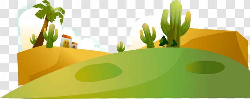 Golf Cartoon Child Clip Art - Green Fresh Field Transparent PNG