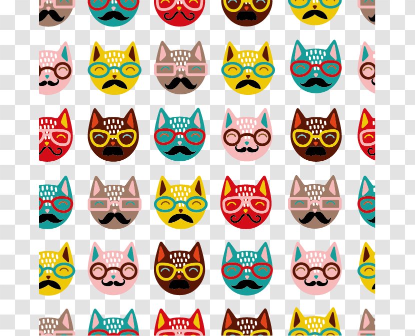 Maine Coon Kitten Hipster Illustration - Anthropomorphic Small Animals Avatar Transparent PNG