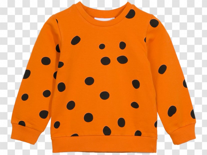 Polka Dot Sleeve Sweater Neck - Orange - Dots Transparent PNG