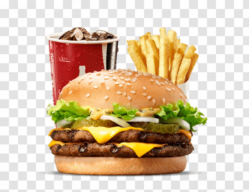 Hamburger Big King Cheeseburger Whopper Fast Food - Burger Transparent PNG