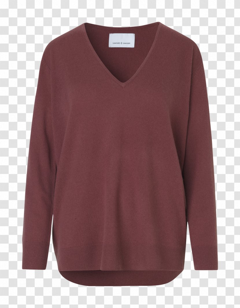 Long-sleeved T-shirt Sweater Maroon - Sleeve Transparent PNG