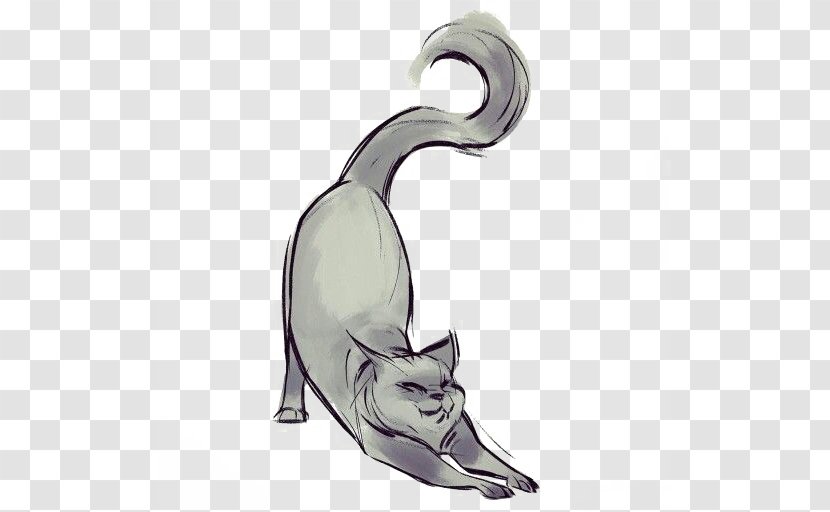 Cat Kitten Drawing Art Sketch - Tree - Painted Transparent PNG