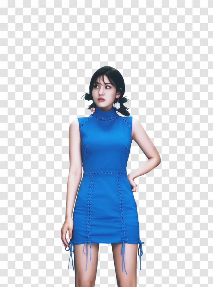 Electric Blue Cobalt Turquoise Dress - Shoulder - Magazine Transparent PNG