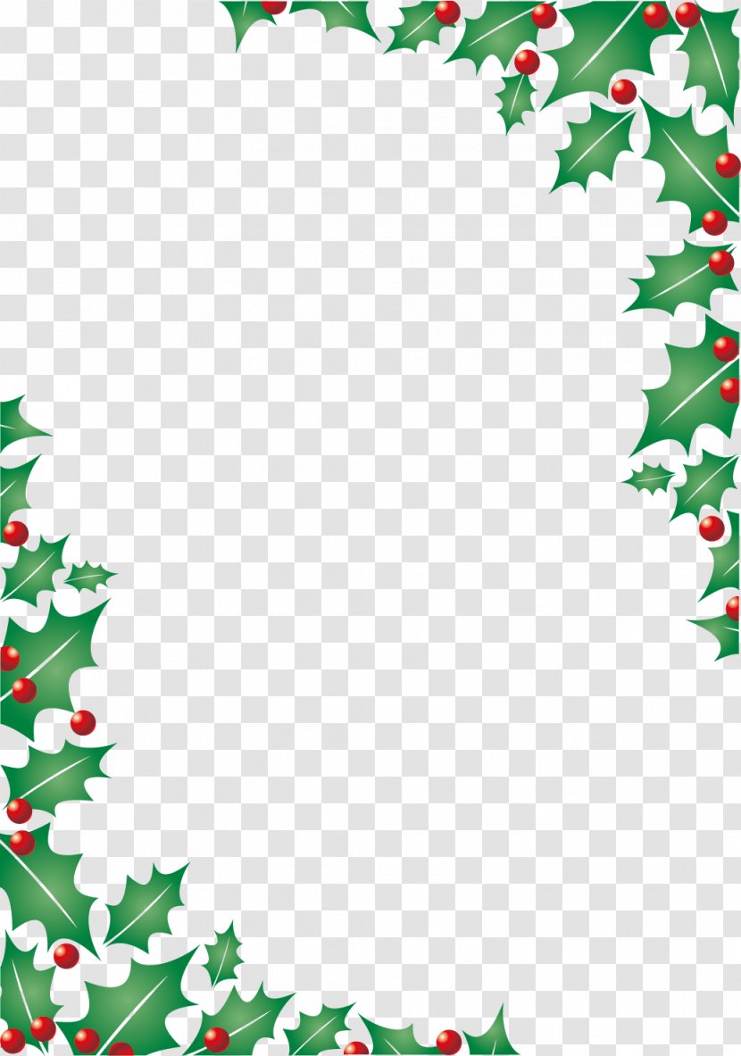 Christmas Icon - Fundal - Leaves Border Transparent PNG