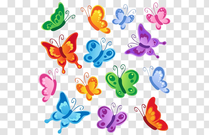 Butterfly Cartoon Clip Art - Moths And Butterflies - Vector Clipart Transparent PNG