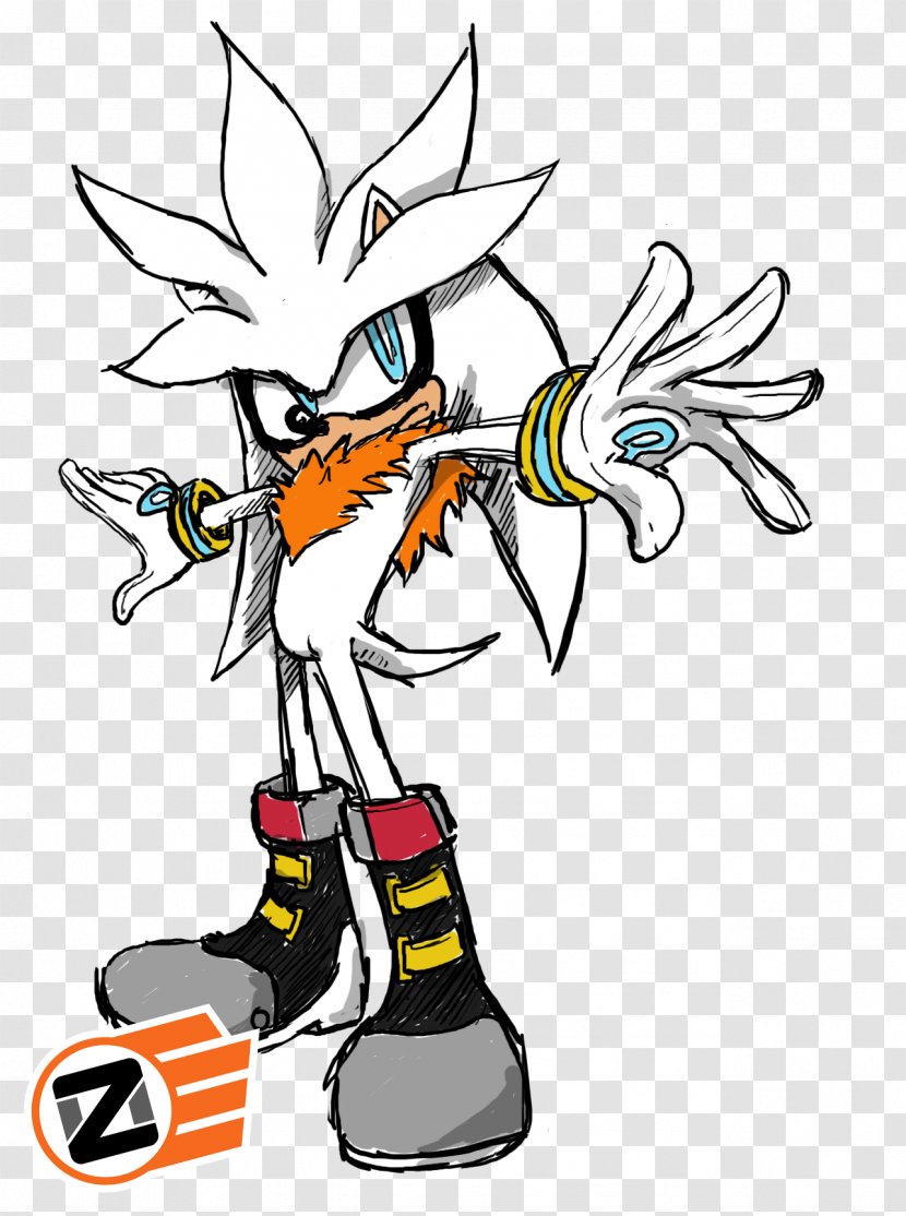 Sonic The Hedgehog Silver Shadow Art - Fictional Character Transparent PNG