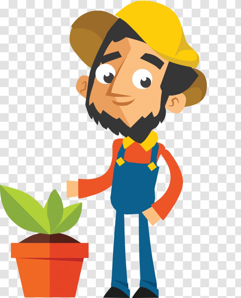 Animation SWF Cdr Clip Art - Character Structure - Farmer Transparent PNG