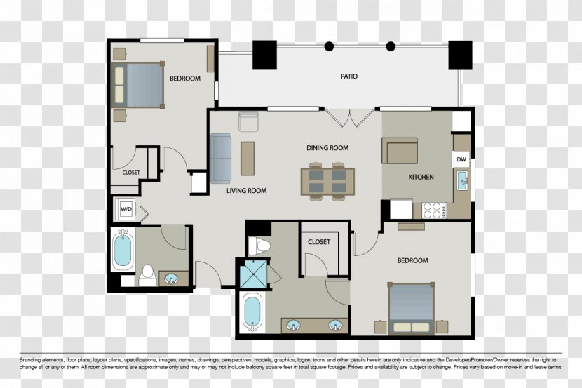 The Dylan Floor Plan Apartment Renting Architecture - Property Transparent PNG
