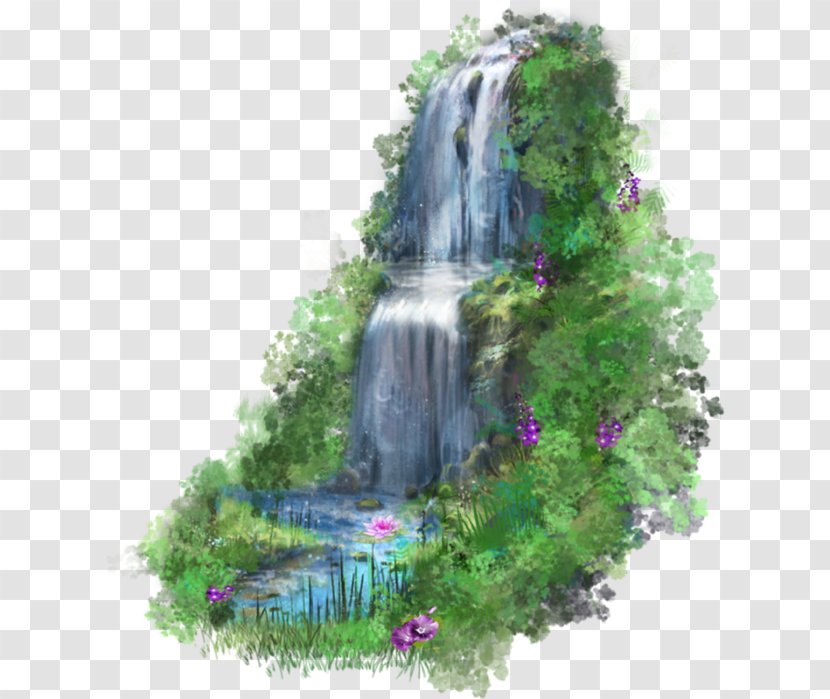Waterfall Download Desktop Wallpaper - Painting - Digital Image Transparent PNG