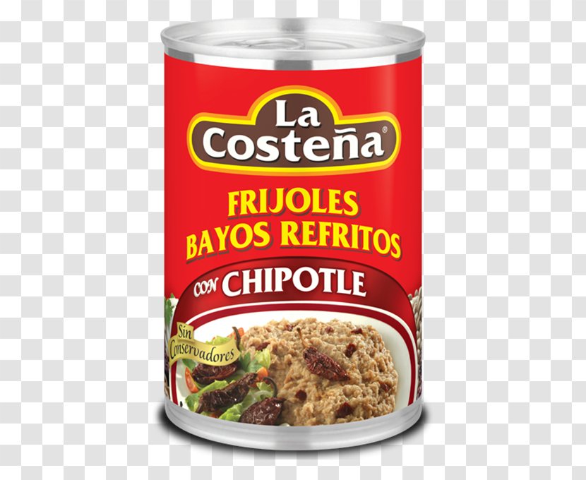 Refried Beans Mexican Cuisine La Costeña Jalapeño - Black Turtle Bean - Frijoles Transparent PNG