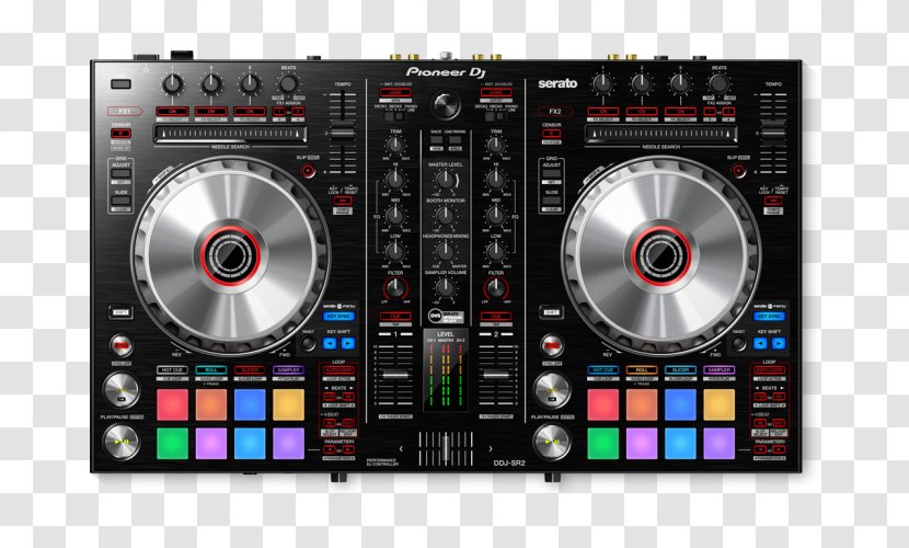DJ Controller Pioneer DDJ-SR Disc Jockey Audio Mixers - Silhouette - Frame Transparent PNG