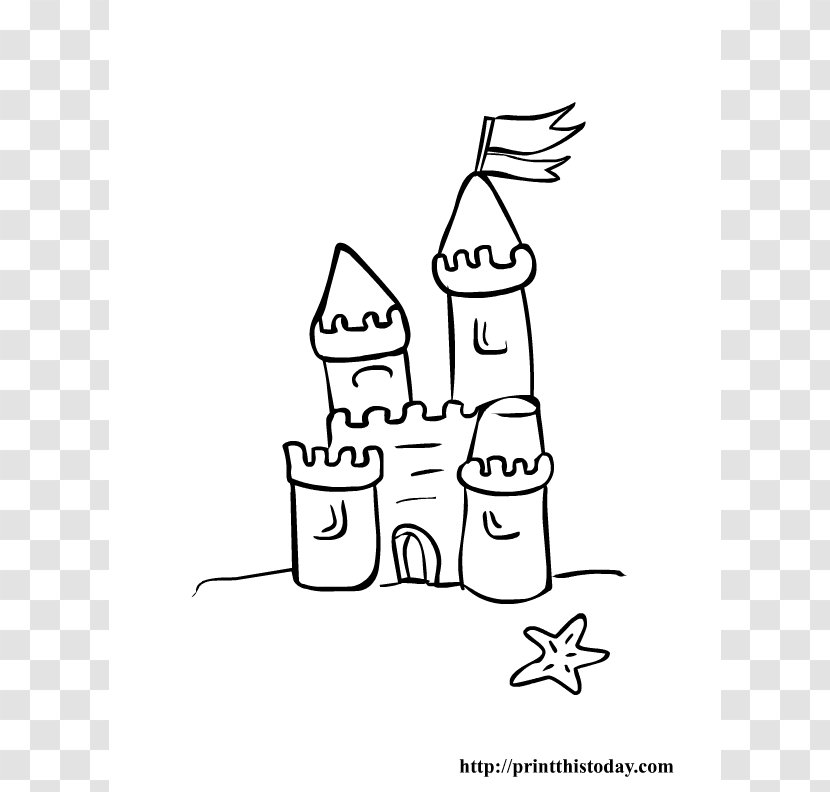 Coloring Book Sand Art And Play Drawing Clip - Color - Pictures Of Castles For Children Transparent PNG