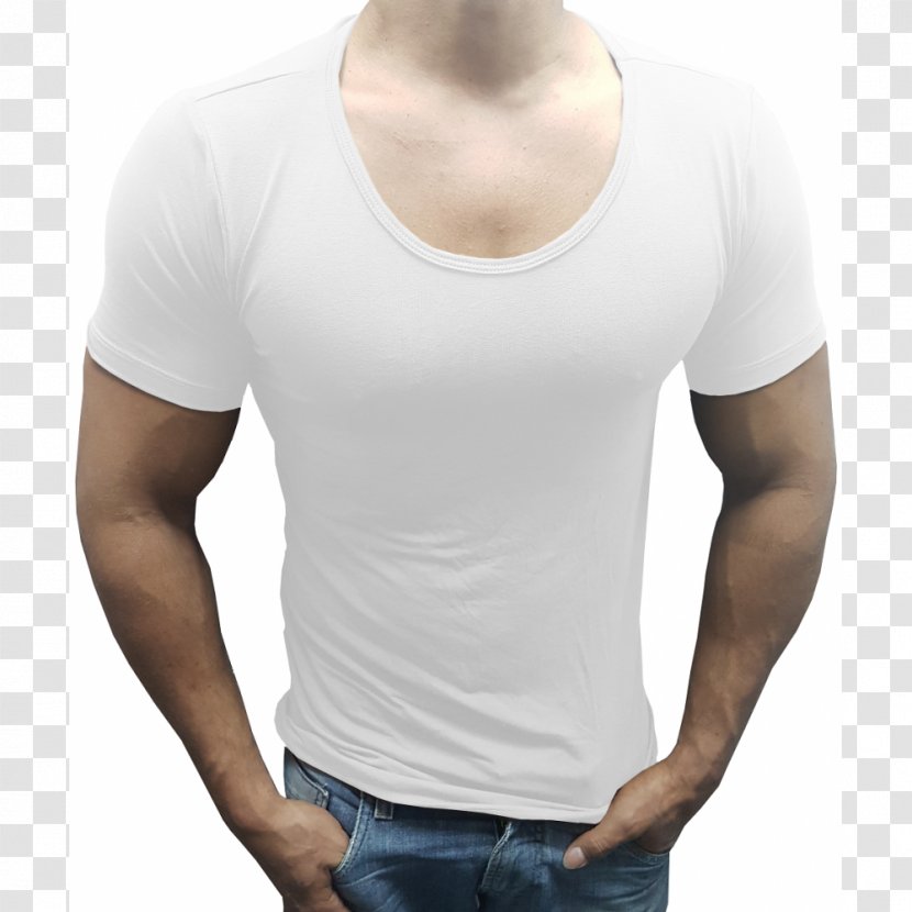 Long-sleeved T-shirt Collar - White Transparent PNG