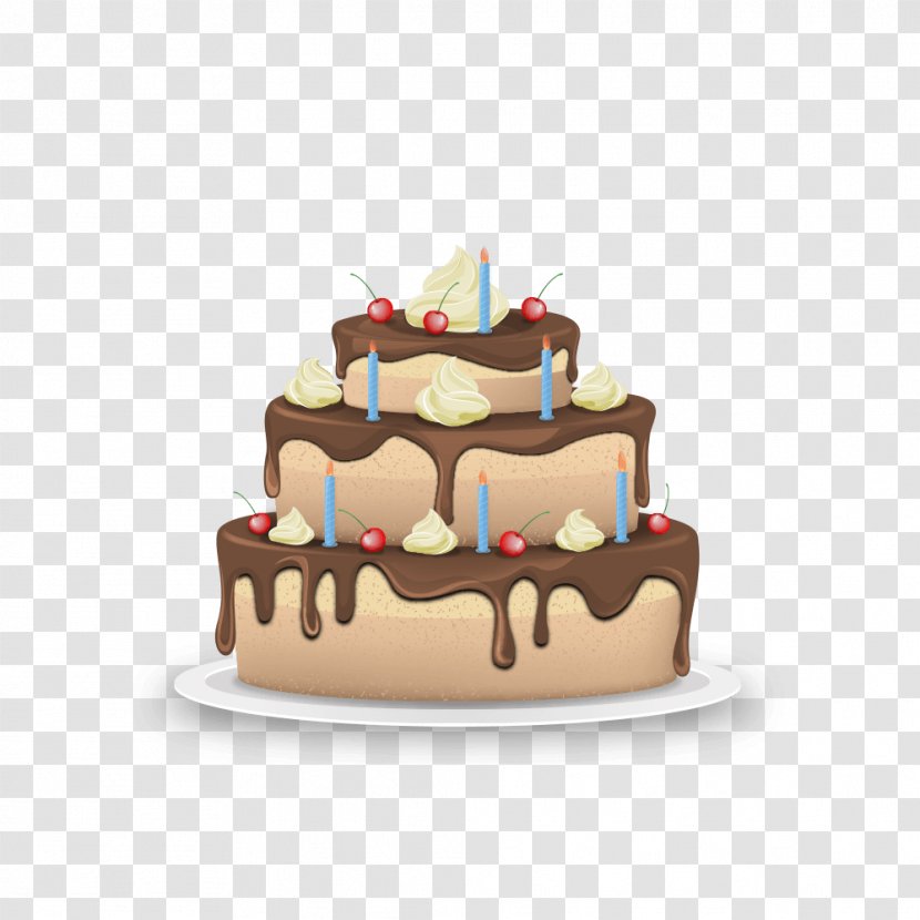 Birthday Cake Chocolate Tart Frosting & Icing Transparent PNG