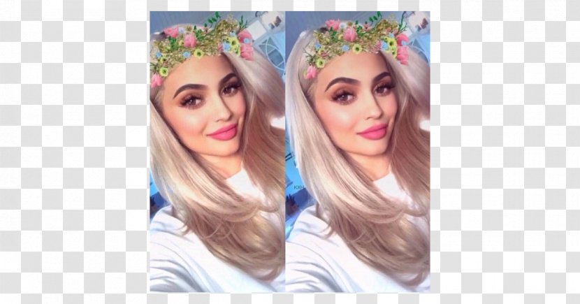 Kylie Jenner Kendall Blond Hair Coloring Wig - Cartoon Transparent PNG