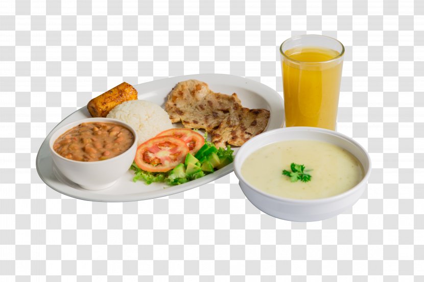 Full Breakfast Vegetarian Cuisine Lunch Soup Dish - Dip - Almuerzo Transparent PNG