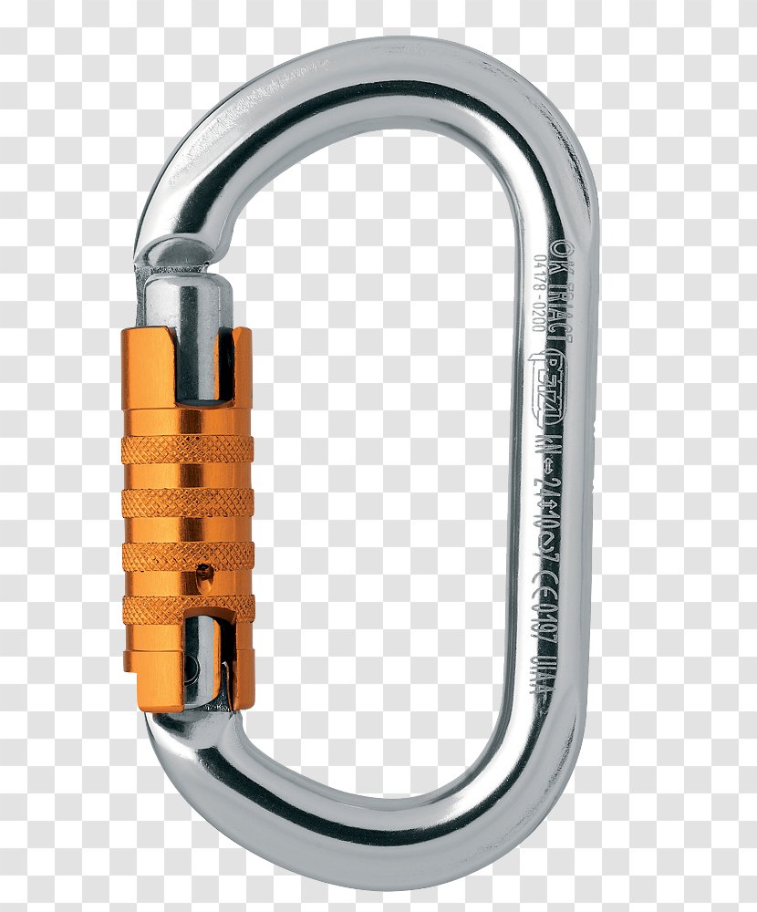 Carabiner Petzl Oval Climbing Ascender Transparent PNG