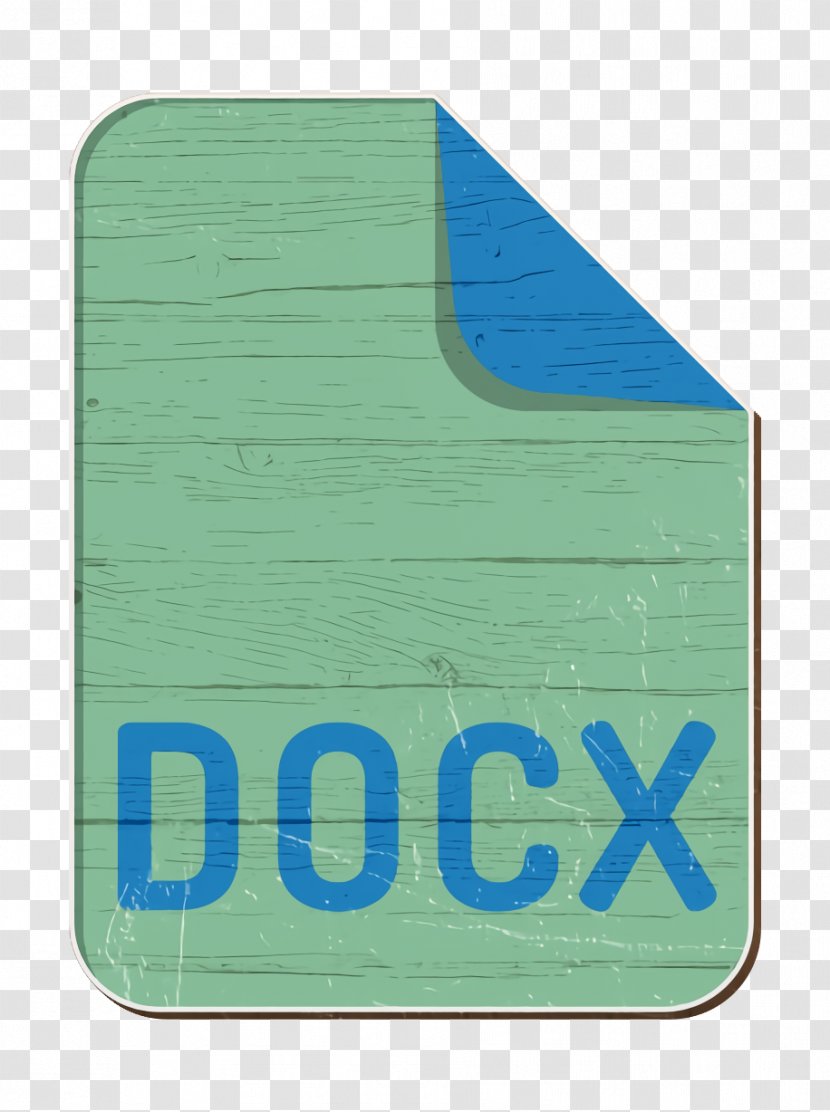 Docx Icon Extension File - Rectangle - Electric Blue Transparent PNG