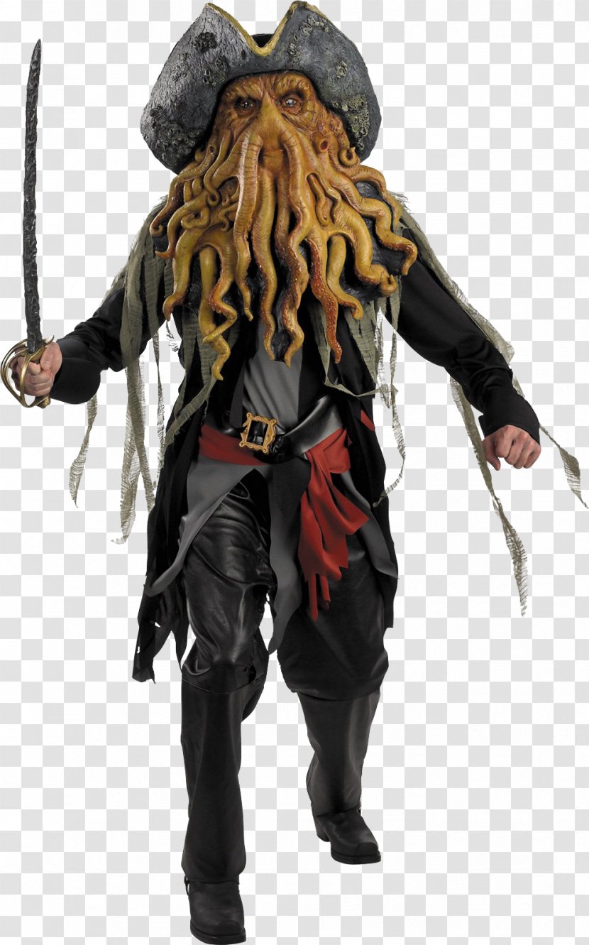 Davy Jones Jack Sparrow Captain Hook Piracy Costume - Pirates Of The Caribbean Dead Men Tell No Tales - Pirate Transparent PNG