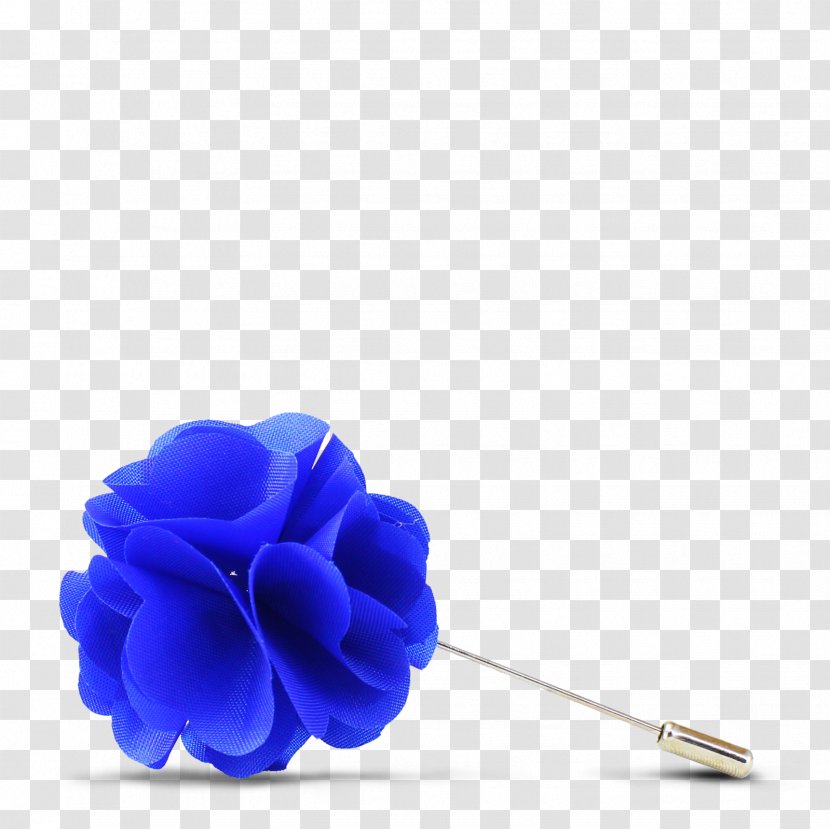 Blue Flower Red Petal Lapel - Cobalt Transparent PNG