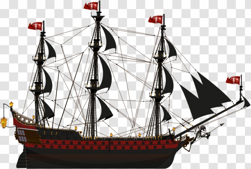 Brigantine Galleon Caravel Fluyt Carrack - Baltimore Clipper - Pirate Ships Transparent PNG