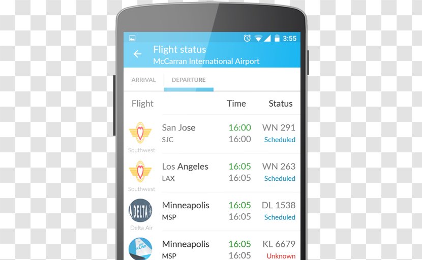 Smartphone Android Multimedia Handheld Devices Computer Software - Text - Flight Arrival Transparent PNG