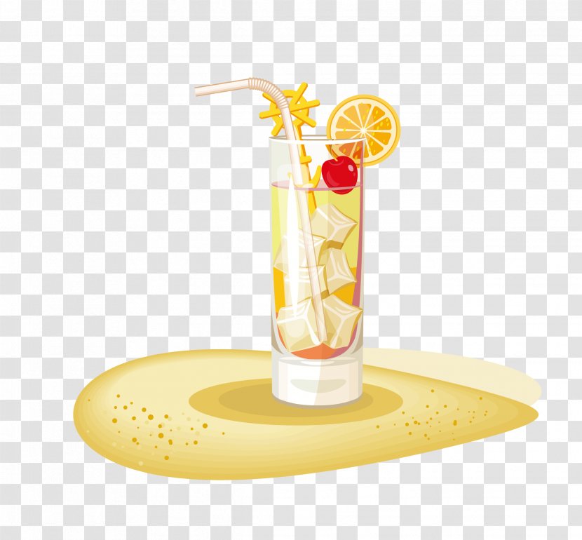 Tequila Sunrise Cocktail Tea Juice - Jigger - Vector Lemon Transparent PNG