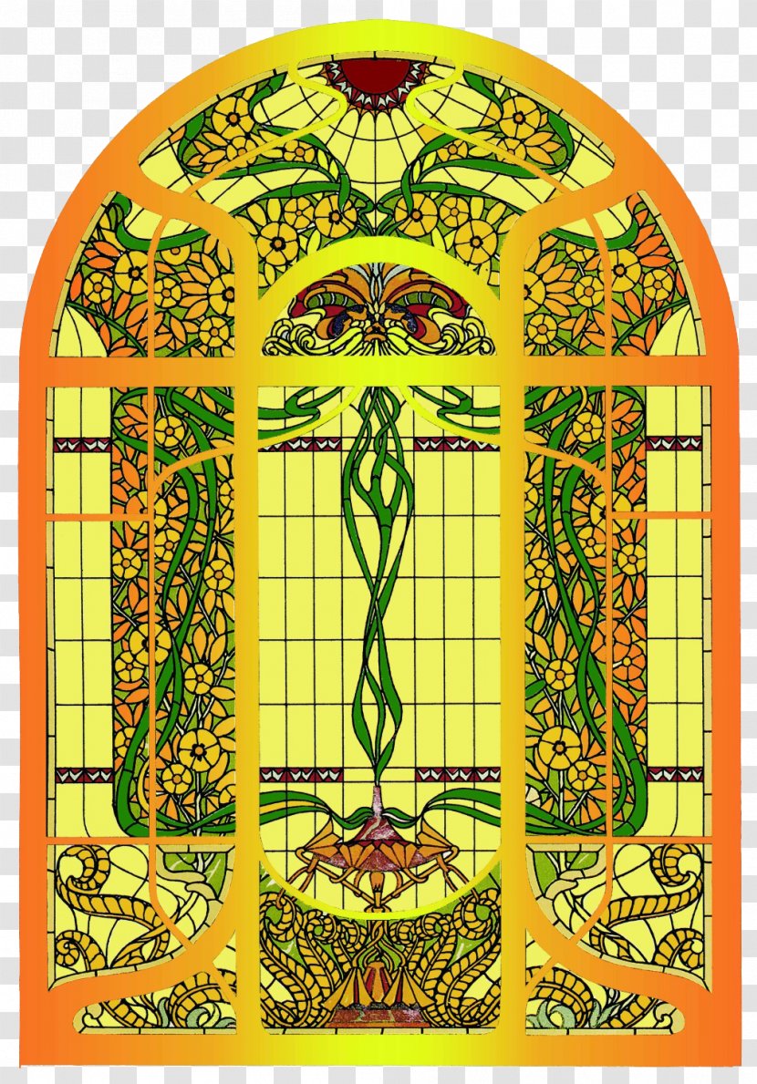 Motif Stained Glass Pattern - Designer - European Wedding Background Transparent PNG
