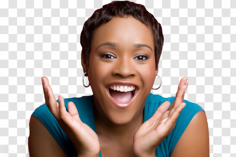 Woman Happiness Smile Clip Art - Skin - Black Transparent PNG