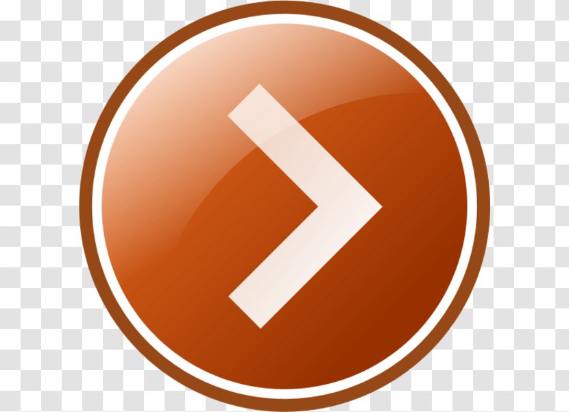 Arrow Button Download - Orange Transparent PNG