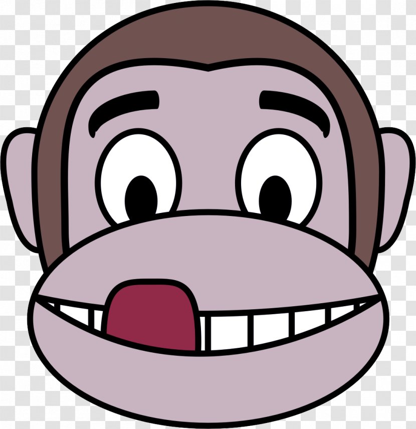 Face Cartoon Nose Facial Expression Cheek - Pink Mouth Transparent PNG