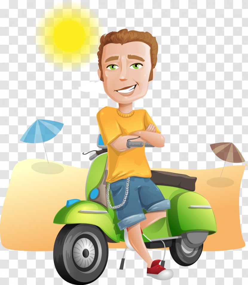 Scooter Icon - Vehicle - Vector Beach Transparent PNG