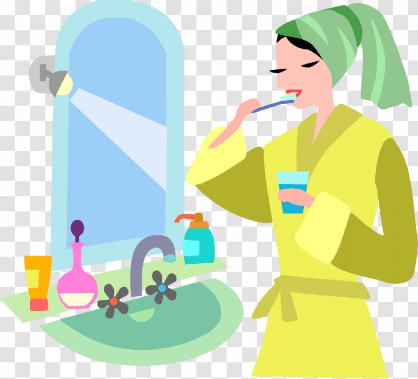 Tooth Brushing Child Clip Art - Flower - Bath Transparent PNG