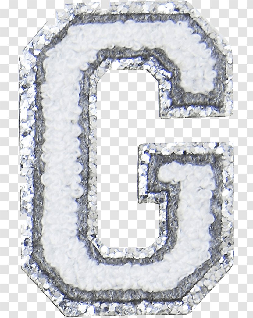 Varsity Letter Chenille Fabric Team Embroidered Patch Measurement - Symbol - P Glitter Transparent PNG