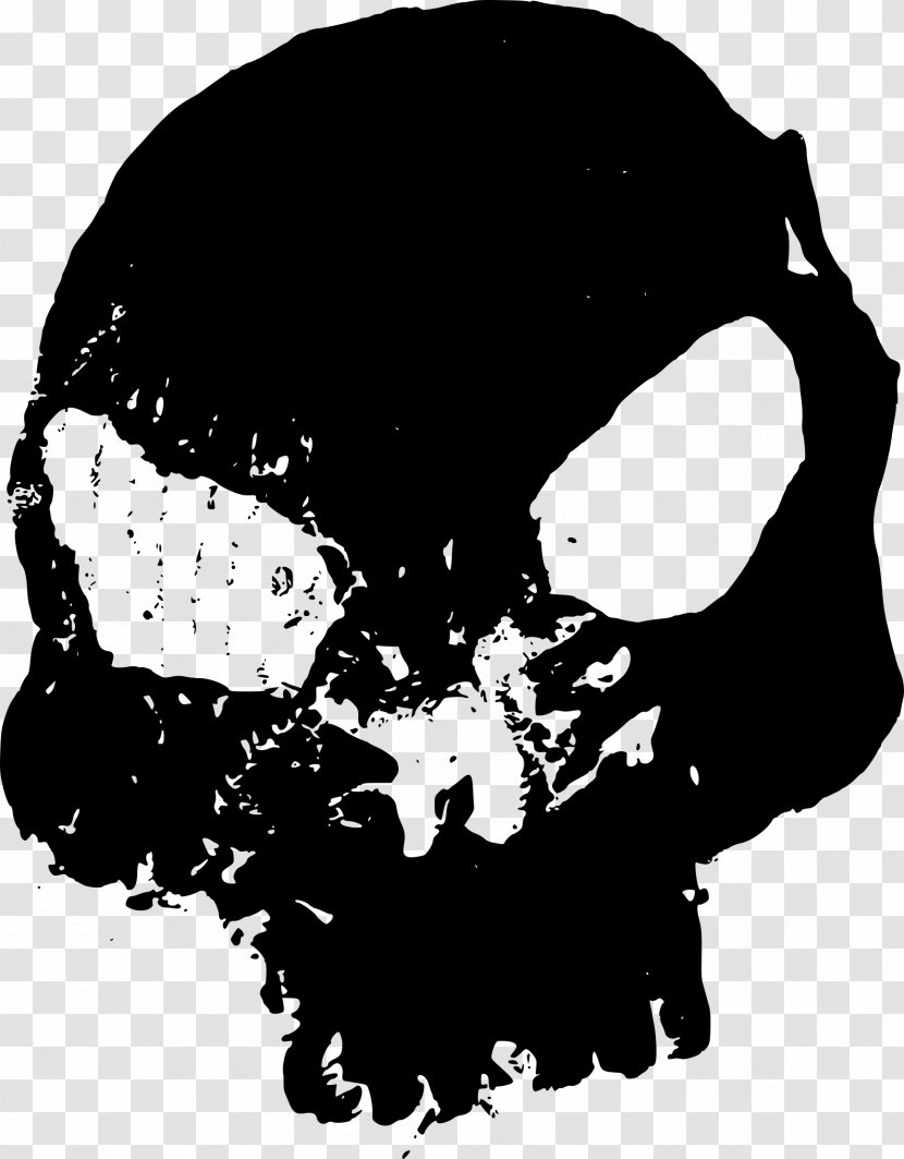 Skull Clip Art Image Vector Graphics - Black White M - Freeimg Transparent PNG