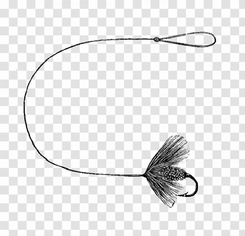 Fly Fishing Baits & Lures Clip Art - Black And White - Graphics Transparent PNG