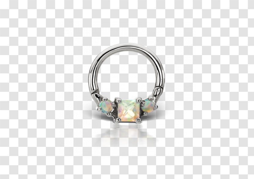Earring Emerald Opal Gold - Septum - Upscale Jewelry Transparent PNG