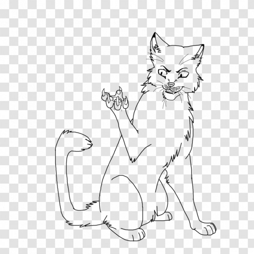 Cat Line Art Drawing Gray Wolf - Tree Transparent PNG