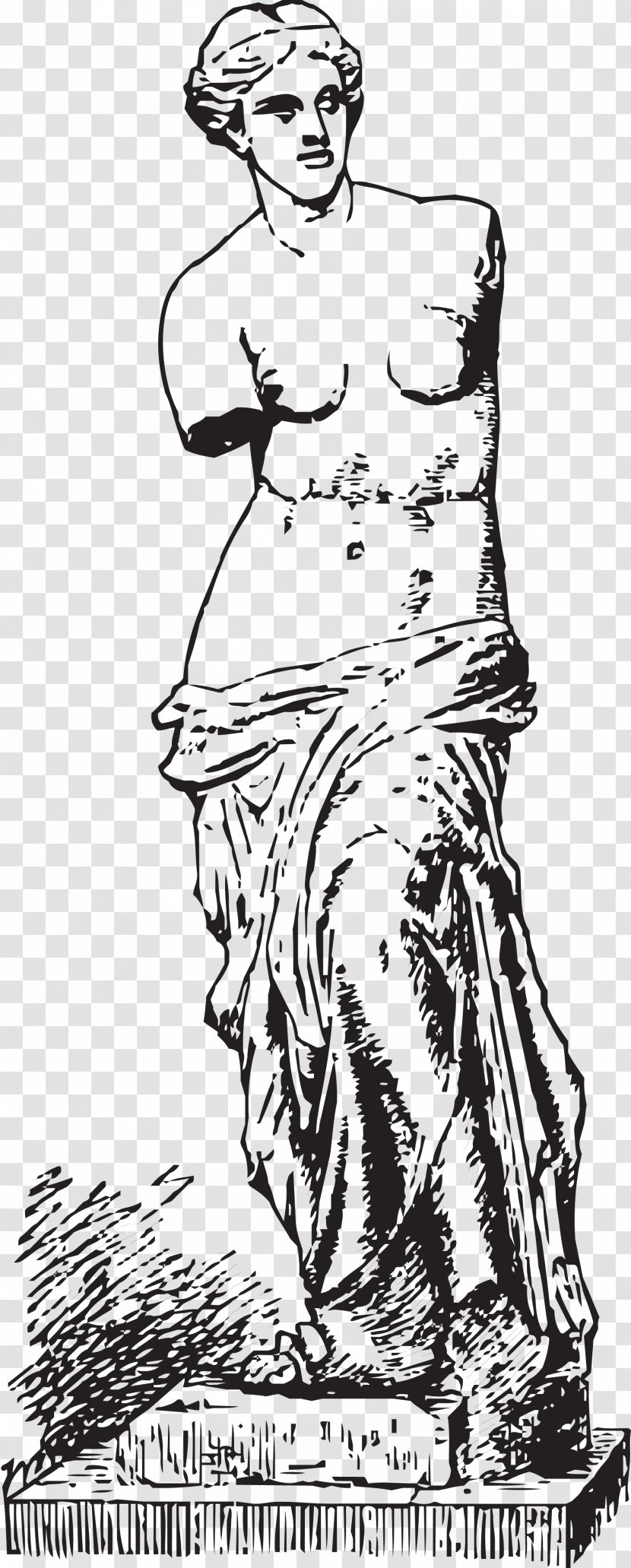 Venus De Milo T-shirt Drawing Statue - Figure Transparent PNG