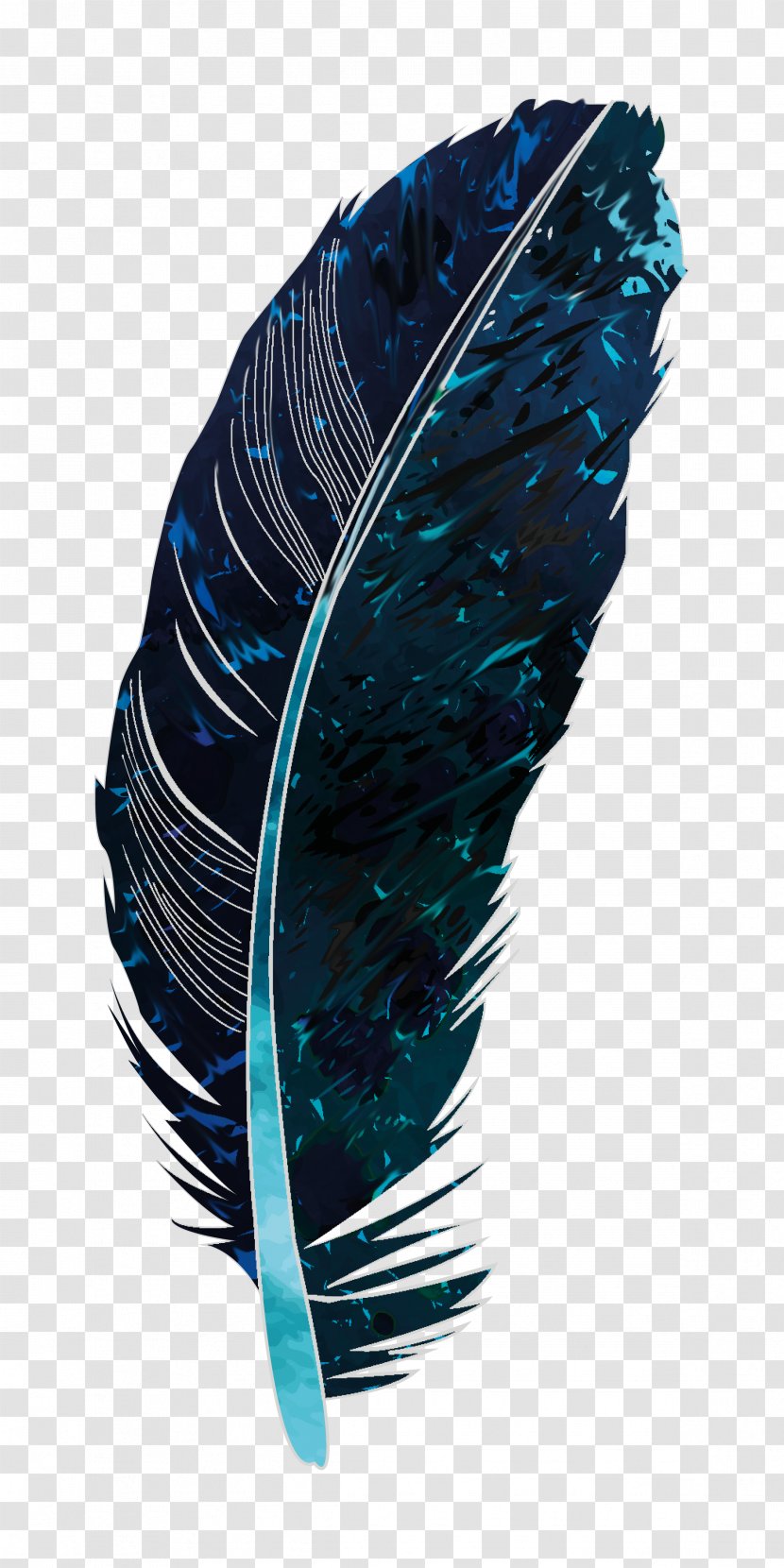 Feather Bird Tears Of The Silent Crow Blue Color - Indigo Transparent PNG