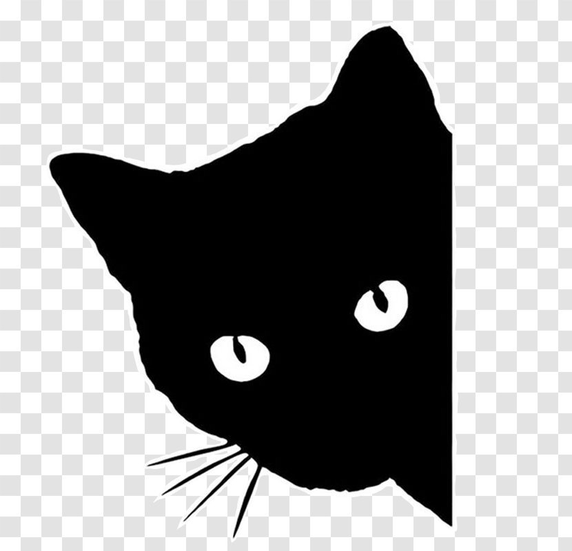 Black Cat Kitten Clip Art Silhouette - Photography Transparent PNG