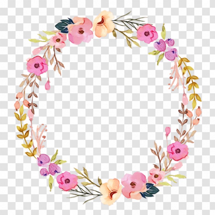 Watercolor Wreath Flower - Drawing - Plant Lei Transparent PNG
